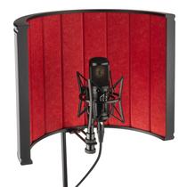 Difusor Acústico P/ Pedestal Vocal Booth c/blindagem em Alumínio,feltro vermelho