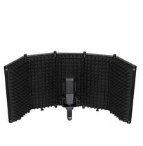 Difusor Acústico,Vocal Booth c/ 5 Painéis Dobráveis,Aj Som,Preto Difusor Acústico,Vocal Booth c/ 5 Painéis Dobráveis,Aj Som,Preto