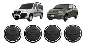 Difusor Ar Kit 4 Palio 12/18 Doblo 02/21 Preto Aro Cromado Difusor Ar Kit 4 Palio 12/18 Doblo 02/21 Preto Aro Cromado