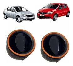 Difusor Ar Painel Lateral Renault Sandero Logan Laranja Difusor Ar Painel Lateral Renault Sandero Logan Laranja