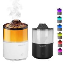 Difusor Aromas Umidificador Ar Ultrassonico Led Cores Vulcão Cor:Branco