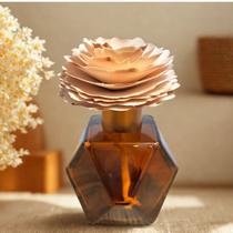 Difusor aromatizador de ambiente com essência Chá branco100ml com flor - ÂMBAR