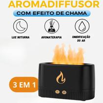 Difusor Aromatizador Flame Umidificador Ar Óleos Essenciais ideal para aromaterapia