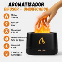 Difusor Aromatizador Flame Umidificador Ar Óleos Essenciais tecnologia avançada Difusor Aromatizador Flame Umidificador Ar Óleos Essenciais tecnologia avançada