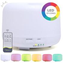 Difusor Aromatizador Umidificador Ultrassonico com Controle Remoto e 7 Cores LED 3 Difusor Aromatizador Umidificador Ultrassonico com Controle Remoto e 7 Cores LED 3