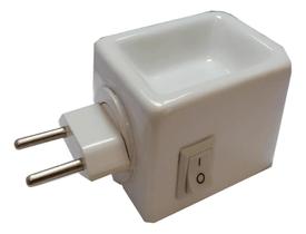 Difusor Bi-volt Tomada Porcelana Aromaterapia Branco