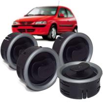 Difusor De Ar Central Lateral Prata Com Suporte Auto Quality Celta 2001 A 2006 Kit1031