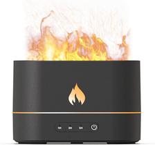 Difusor de ar flame, umidificador de névoa de 200 ml, óleo essencial portátil e silencioso para casa, escritório ou ioga PRETO Difusor de ar flame, umidificador de névoa de 200 ml, óleo essencial portátil e silencioso para casa, escritório ou ioga PRETO