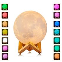 Difusor de Aromas e Umidificador Lua Cheia 3D com Luminária Abajur Difusor de Aromas e Umidificador Lua Cheia 3D com Luminária Abajur