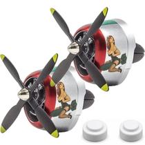 Difusor de Aromas para Ventilação de Carro Inspirado no P-47, Kit com 2 Unidades e 2 Almofadas Refil, Difusores Vintage com Hélice de Avião, Sem Necessidade de Pilhas, Acessórios para Carro Masculinos (P47-VG-SLV-2SET) Difusor de Aromas para Ventilação de Carro Inspirado no P-47, Kit com 2 Unidades e 2 Almofadas Refil, Difusores Vintage com Hélice de Avião, Sem Necessidade de Pilhas, Acessórios para Carro Masculinos (P47-VG-SLV-2SET)