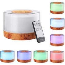 Difusor De Aromas, Umidificador De Ar Ultra-Sônico 500Ml, Difusor De Óleo Essencial, Abajur Led