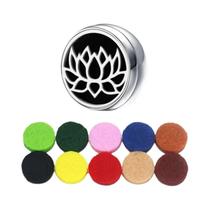 Difusor De Aromaterapia Facial Unissex Em Aço Inoxidável Com Clipe, Locket De Óleo Essencial, Broche Difusor De Aromaterapia Facial Unissex Em Aço Inoxidável Com Clipe, Locket De Óleo Essencial, Broche