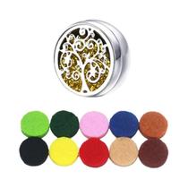 Difusor De Aromaterapia Facial Unissex Em Aço Inoxidável Com Clipe, Locket De Óleo Essencial, Broche Difusor De Aromaterapia Facial Unissex Em Aço Inoxidável Com Clipe, Locket De Óleo Essencial, Broche