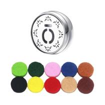 Difusor De Aromaterapia Facial Unissex Em Aço Inoxidável Com Clipe, Locket De Óleo Essencial, Broche Difusor De Aromaterapia Facial Unissex Em Aço Inoxidável Com Clipe, Locket De Óleo Essencial, Broche