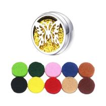 Difusor De Aromaterapia Facial Unissex Em Aço Inoxidável Com Clipe, Locket De Óleo Essencial, Broche Difusor De Aromaterapia Facial Unissex Em Aço Inoxidável Com Clipe, Locket De Óleo Essencial, Broche