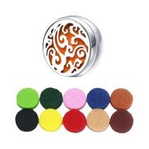 Difusor De Aromaterapia Facial Unissex Em Aço Inoxidável Com Clipe, Locket De Óleo Essencial, Broche Difusor De Aromaterapia Facial Unissex Em Aço Inoxidável Com Clipe, Locket De Óleo Essencial, Broche