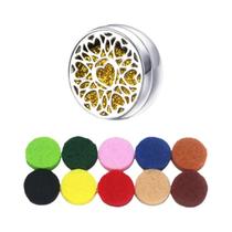 Difusor De Aromaterapia Facial Unissex Em Aço Inoxidável Com Clipe, Locket De Óleo Essencial, Broche Difusor De Aromaterapia Facial Unissex Em Aço Inoxidável Com Clipe, Locket De Óleo Essencial, Broche