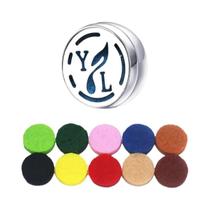 Difusor De Aromaterapia Facial Unissex Em Aço Inoxidável Com Clipe, Locket De Óleo Essencial, Broche Difusor De Aromaterapia Facial Unissex Em Aço Inoxidável Com Clipe, Locket De Óleo Essencial, Broche