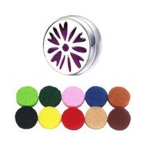Difusor De Aromaterapia Facial Unissex Em Aço Inoxidável Com Clipe, Locket De Óleo Essencial, Broche Difusor De Aromaterapia Facial Unissex Em Aço Inoxidável Com Clipe, Locket De Óleo Essencial, Broche