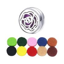 Difusor De Aromaterapia Facial Unissex Em Aço Inoxidável Com Clipe, Locket De Óleo Essencial, Broche Difusor De Aromaterapia Facial Unissex Em Aço Inoxidável Com Clipe, Locket De Óleo Essencial, Broche