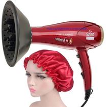 Difusor De Cachos Secador Cabelos Gama Italy Lumina Ion Bico Grande 17 Cm Touca Cetim Anti Frizz