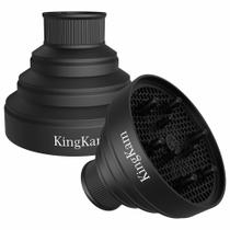 Difusor de secador de cabelo KingKam Universal Dobrável Preto