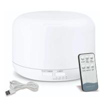 Difusor Elétrico Aroma Ultrassônico Com Led 300 ml Branco Difusor Elétrico Aroma Ultrassônico Com Led 300 ml Branco