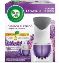 Difusor Elétrico Bom Ar Lavanda E Gerânio 2 Refis ate 180 dias