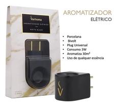 Difusor Elétrico PORCELANA Via Aroma Branco ou Preto