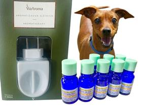 Difusor elétrico Via Aroma Porcelana e 5 essências óleo Calmante bem estar