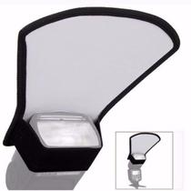 Difusor Para Flash Leque Rebatedor 2 Lados Branco Aluminio