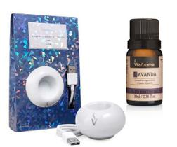 Difusor Portátil Usb E Led + óleo Essencial Lavanda Via Aroma