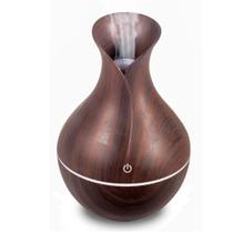 Difusor Umidificador Aromatizador De Ar Ultrassônico Marrom escuro Led