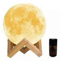 Difusor Umidificador Aromatizador Luminária Lua 3D Difusor Umidificador Aromatizador Luminária Lua 3D