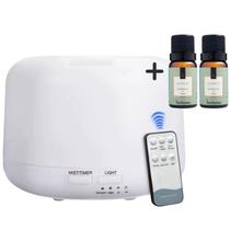 Difusor Umidificador de Ambiente Ultrassônico 7 Cores Led 300ml Com 2 Essências