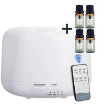 Difusor Umidificador de Ambiente Ultrassônico 7 Cores Led 300ml Com 4 Essências Difusor Umidificador de Ambiente Ultrassônico 7 Cores Led 300ml Com 4 Essências