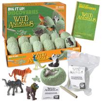 Dig Kit MindWare Dig It Up! Animais selvagens com 12 cápsulas