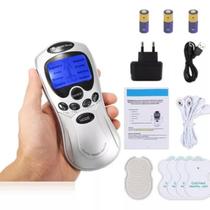 Digital Máquina de Terapia Massageador Muscular - 4 Eletrodos Cor Cinza Bivolt