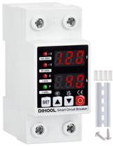 DIHOOL Protetor de Tensão Ajustável 110V/220V 1-63A para Trilho DIN DIHOOL Protetor de Tensão Ajustável 110V/220V 1-63A para Trilho DIN