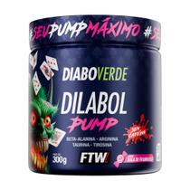 Dilabol Pump Pré Treino Pote 300g Sabor Bala de Framboesa Diabo Verde FTW Dilabol Pump Pré Treino Pote 300g Sabor Bala de Framboesa Diabo Verde FTW