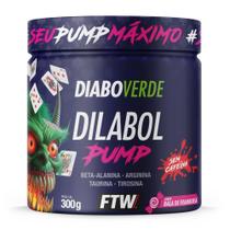 Dilabol Pump Pré Treino Pote 300g Sabor Bala de Framboesa Diabo Verde FTW Dilabol Pump Pré Treino Pote 300g Sabor Bala de Framboesa Diabo Verde FTW