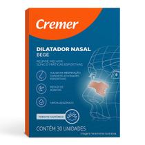 Dilatador Nasal Cremer Formato Anatômico Cor Bege com 30 Unidades Dilatador Nasal Cremer Formato Anatômico Cor Bege com 30 Unidades