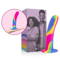 Dildo com Ventosa Go Play Rainbow 17,4cm x 3,5cm A Sós Silicone Multicolorido