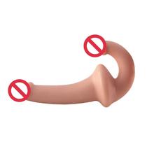 Dildo Duplo de Casal Strapless Penetrador com Plug Vaginal Silicone 14,5 cm x 3,4 cm - Portal do Prazer