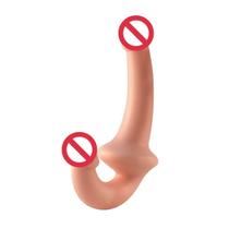 Dildo Duplo de Casal Strapless Penetrador com Plug Vaginal Silicone 20 cm x 3,4 cm