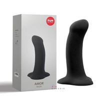 Dildo Pequeno Amor Black Fun Factory em Silicone e Ventosa de Fixação Forte 14cm