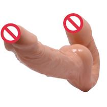 Dildo Strapless Penetrador com Plug Vaginal Harness Silicone 15,1 cm x 3,6 cm