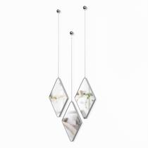 Dima - trio de espelhos losango prata