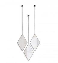 Dima Trio de Espelhos Losango Preto (Kit com 3 Peças) Umbra