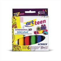 Dimensional Acrilex art teen brilliant com 6 cores